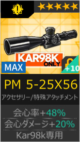Kar98k専用装備「PM 5-25X56」